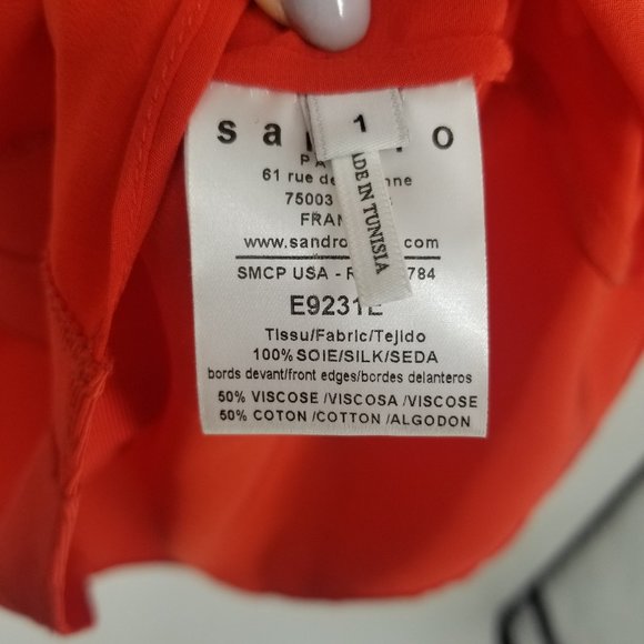 Sandro Paris Silk Dolman Sleeve Blouse NWT - Picture 6 of 8